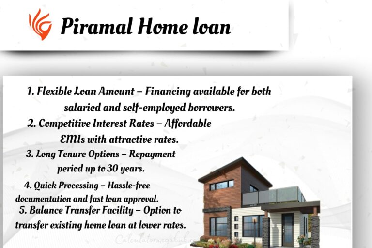 Piramal home loan calculator