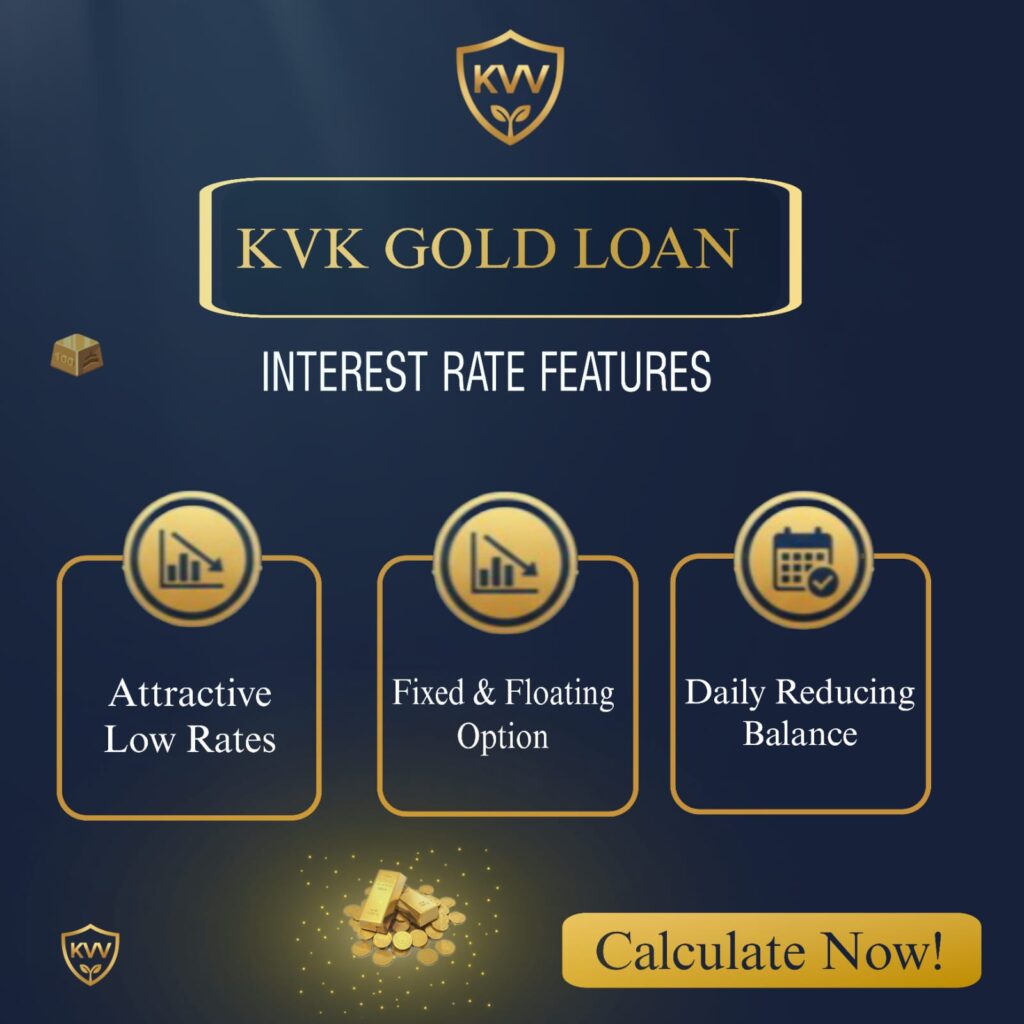 KVK Gold Loan Interest Rate Calculator tool for checking EMI and loan charges