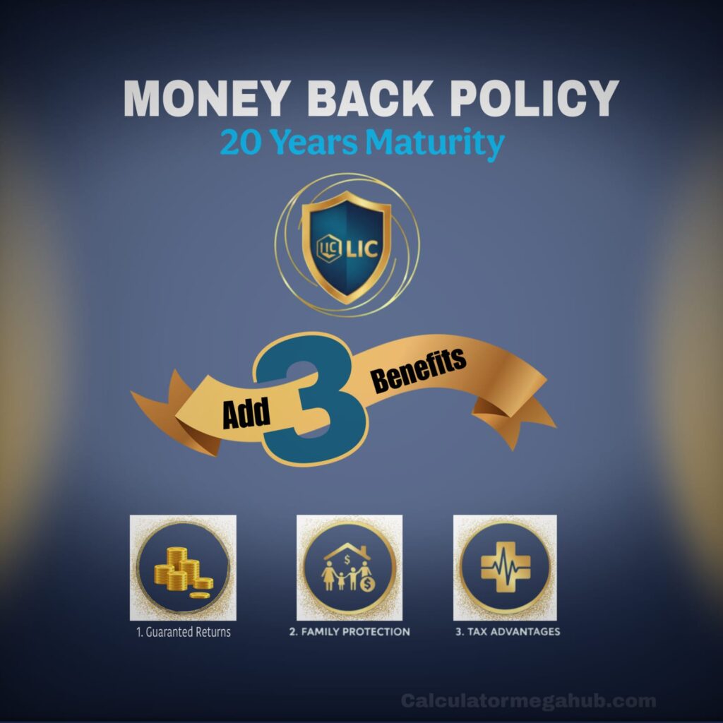 LIC Money Back Policy 20 Years Maturity Calculator